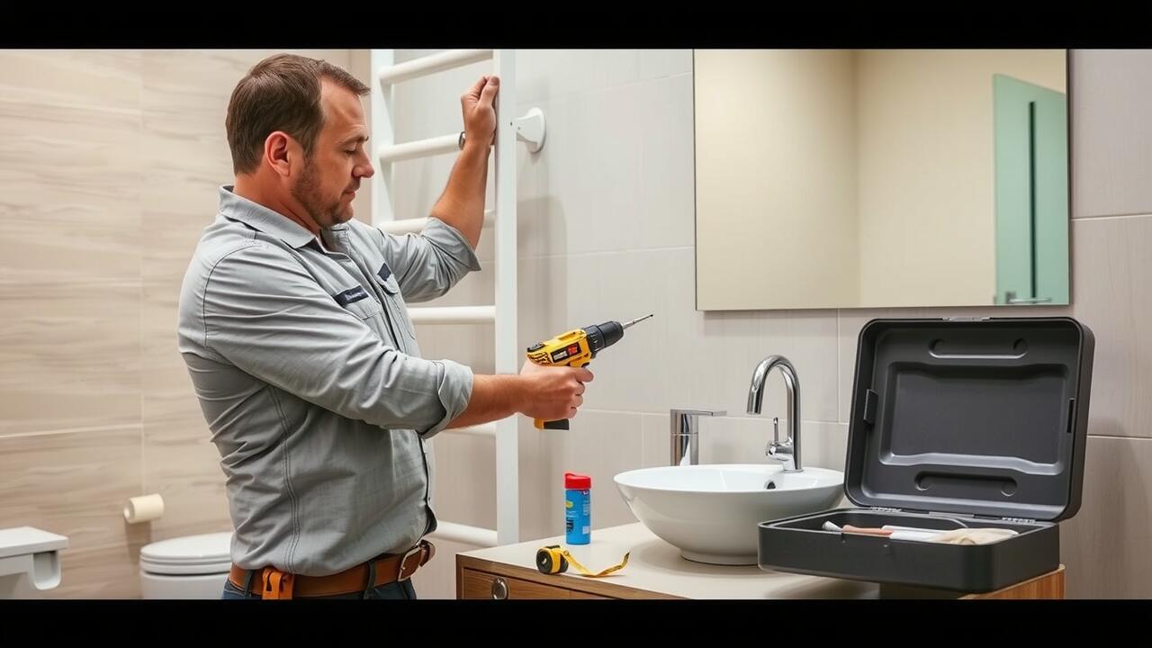 How to attach a vanity unit to a wall?